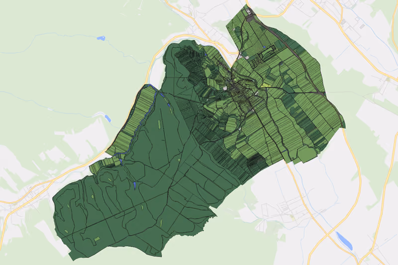 Kartenvorschau des Bodenverbrauchs der KG Steinberg