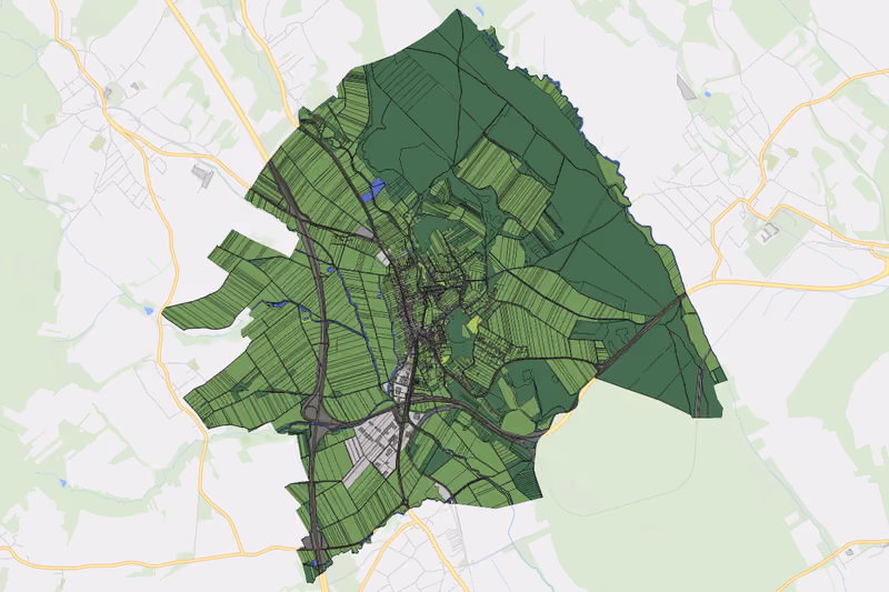 Kartenvorschau des Bodenverbrauchs der KG Weppersdorf