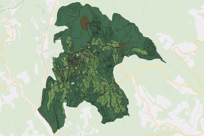 Kartenvorschau des Bodenverbrauchs der KG Bernstein