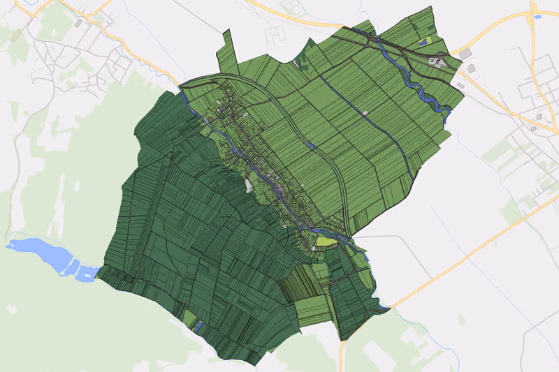 Kartenvorschau des Bodenverbrauchs der KG Jabing