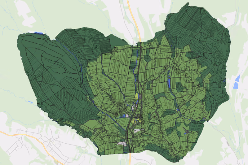 Kartenvorschau des Bodenverbrauchs der KG Litzelsdorf