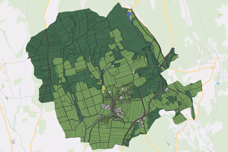 Kartenvorschau des Bodenverbrauchs der KG Mariasdorf