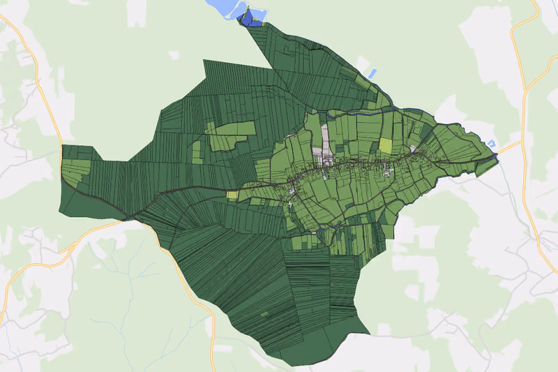 Kartenvorschau des Bodenverbrauchs der KG Neuhaus in der Wart