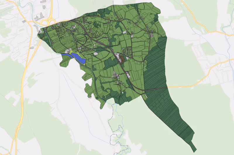Kartenvorschau des Bodenverbrauchs der KG Neustift an der Lafnitz