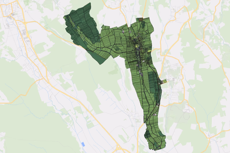Kartenvorschau des Bodenverbrauchs der KG Oberschützen