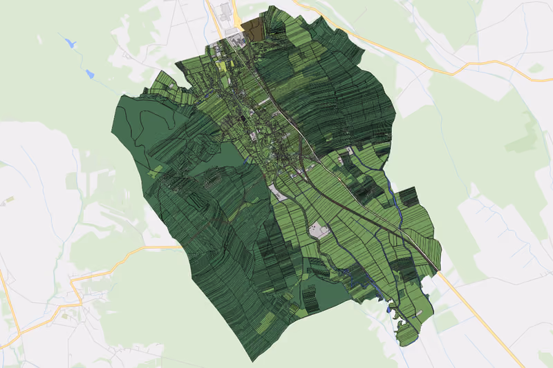 Kartenvorschau des Bodenverbrauchs der KG Riedlingsdorf