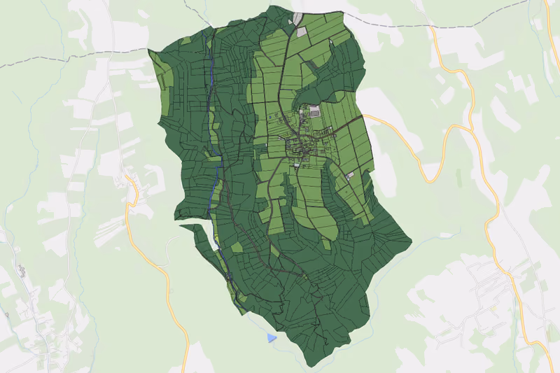 Kartenvorschau des Bodenverbrauchs der KG Schmiedrait