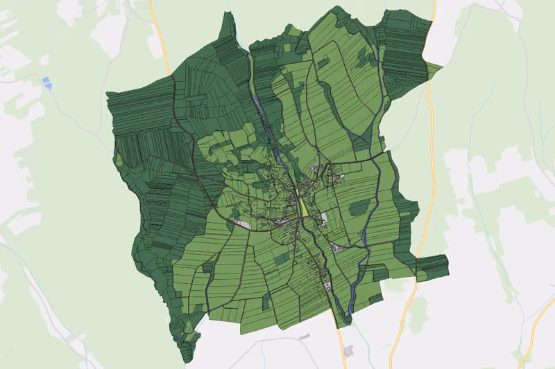 Kartenvorschau des Bodenverbrauchs der KG Willersdorf