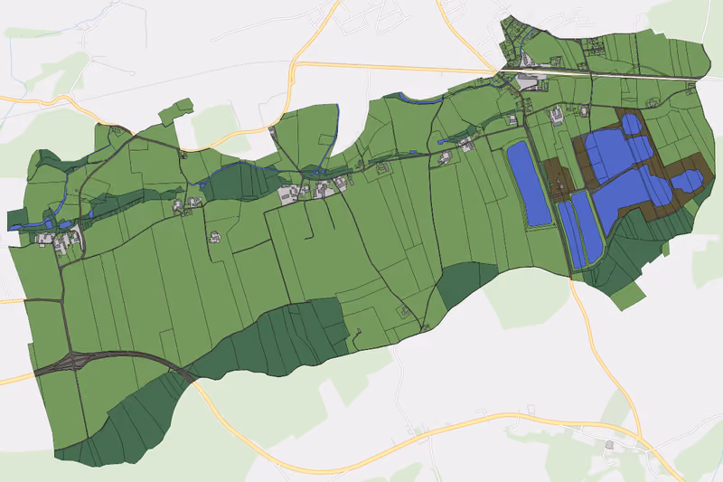 Kartenvorschau des Bodenverbrauchs der KG Amberg