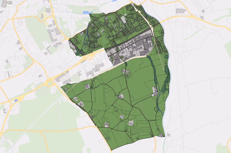 Kartenvorschau des Bodenverbrauchs der KG Osternberg