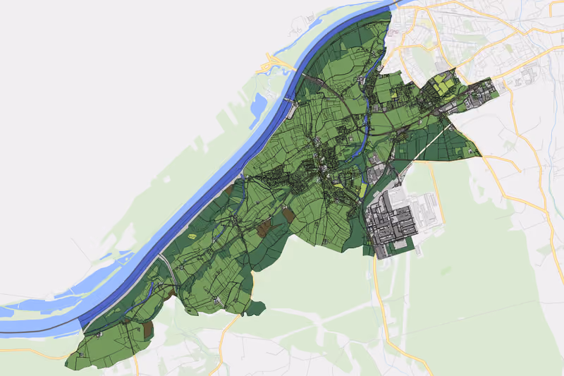 Kartenvorschau des Bodenverbrauchs der KG Ranshofen