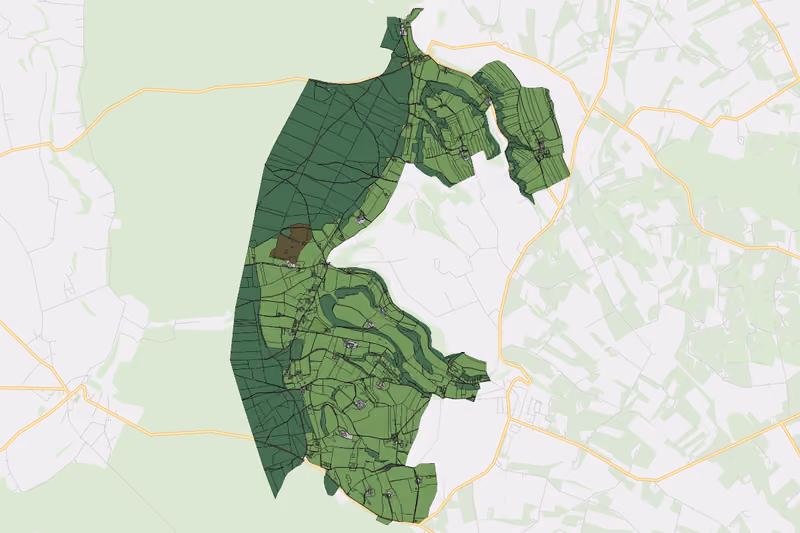 Kartenvorschau des Bodenverbrauchs der KG Ruderstallgassen
