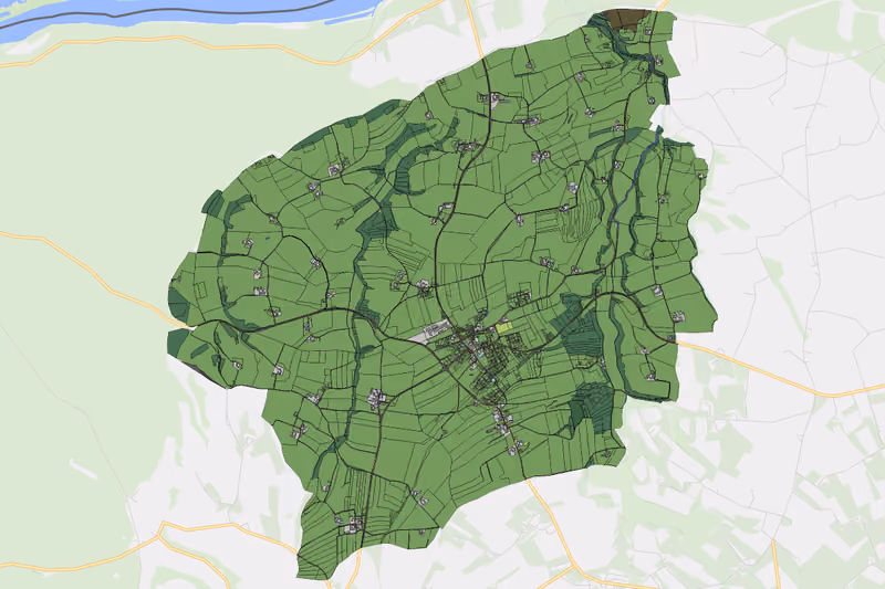 Kartenvorschau des Bodenverbrauchs der KG Schwand im Innkreis