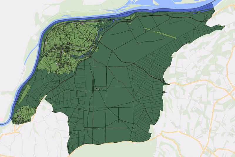 Kartenvorschau des Bodenverbrauchs der KG Ueberackern