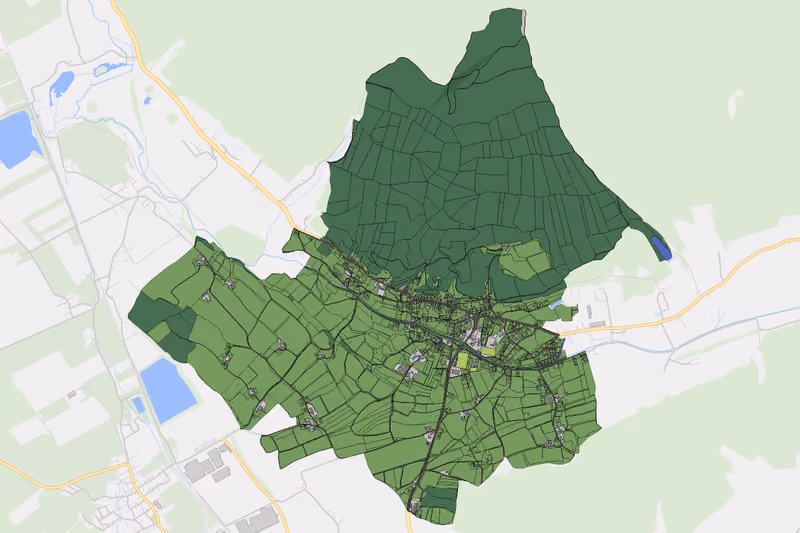 Kartenvorschau des Bodenverbrauchs der KG Friedburg