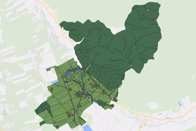 Kartenvorschau des Bodenverbrauchs der KG Heiligenstadt
