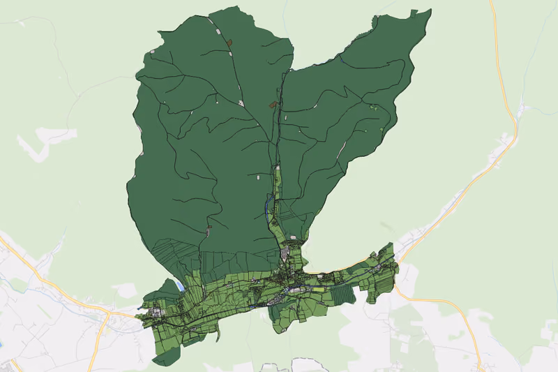 Kartenvorschau des Bodenverbrauchs der KG Krenwald
