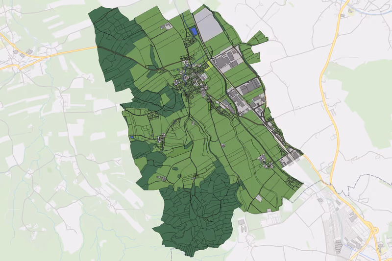Kartenvorschau des Bodenverbrauchs der KG Lengau