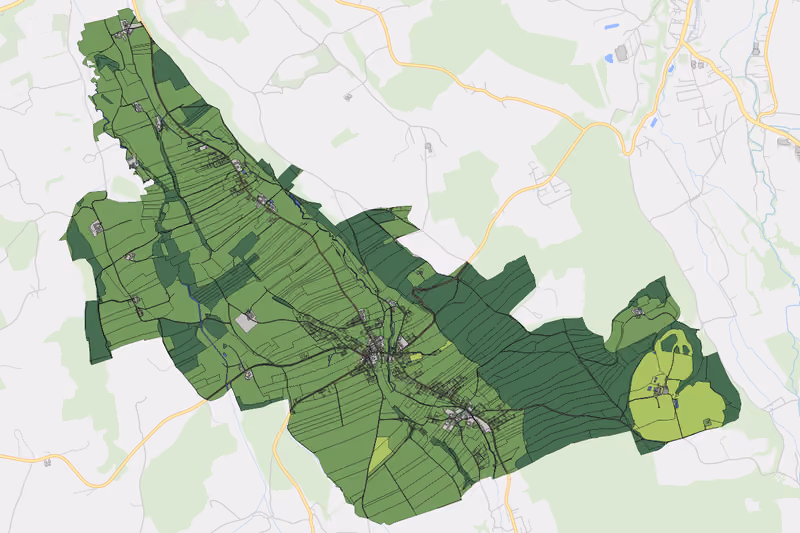 Kartenvorschau des Bodenverbrauchs der KG Pischelsdorf