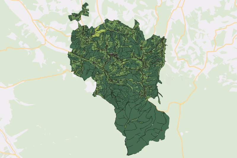 Kartenvorschau des Bodenverbrauchs der KG St. Johann