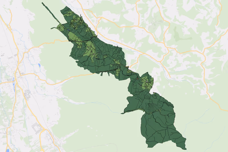 Kartenvorschau des Bodenverbrauchs der KG Schnellberg
