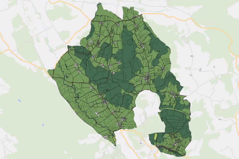 Kartenvorschau des Bodenverbrauchs der KG Schweigetsreith