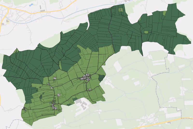 Kartenvorschau des Bodenverbrauchs der KG Utzweih
