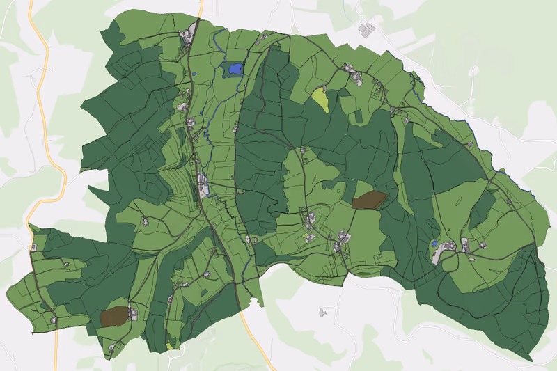 Kartenvorschau des Bodenverbrauchs der KG Feichta