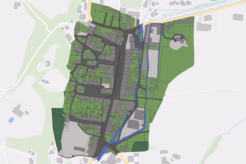 Kartenvorschau des Bodenverbrauchs der KG Uttendorf