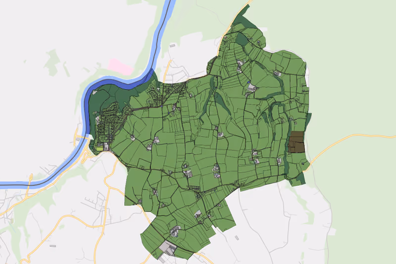 Kartenvorschau des Bodenverbrauchs der KG Unterkriebach