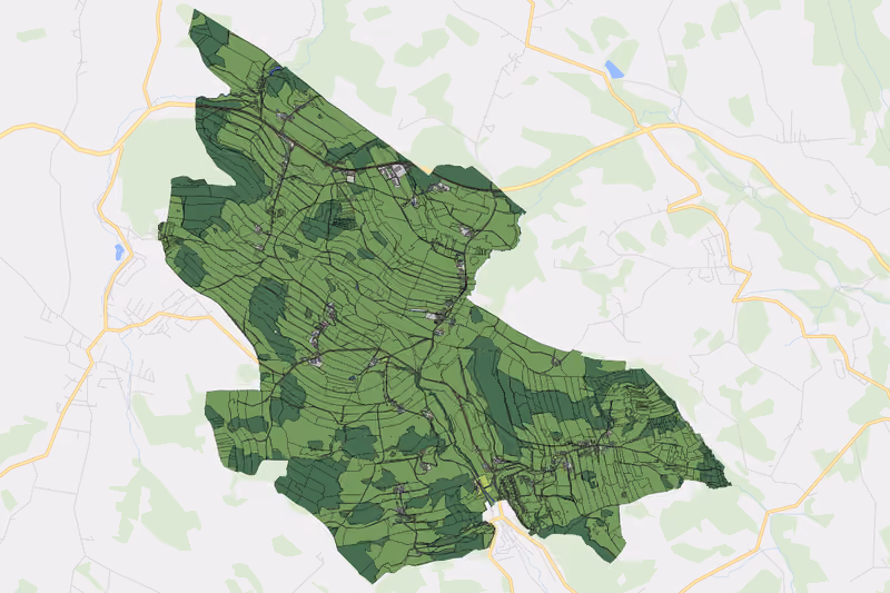 Kartenvorschau des Bodenverbrauchs der KG Guttenbrunn