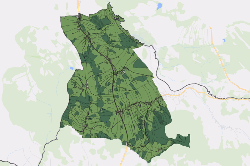 Kartenvorschau des Bodenverbrauchs der KG Hiltschen