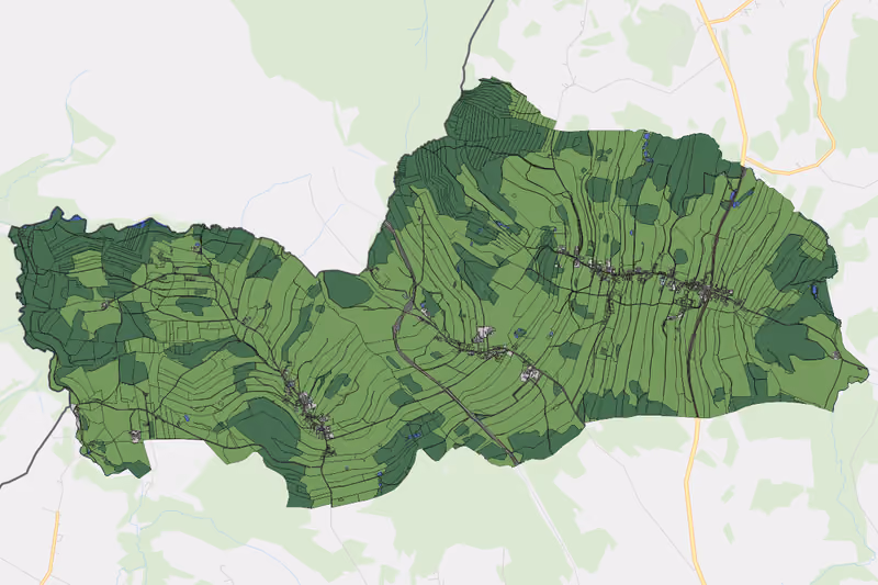 Kartenvorschau des Bodenverbrauchs der KG Kerschbaum