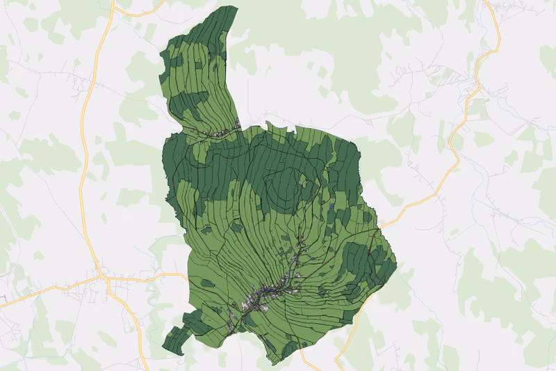 Kartenvorschau des Bodenverbrauchs der KG Lichtenau
