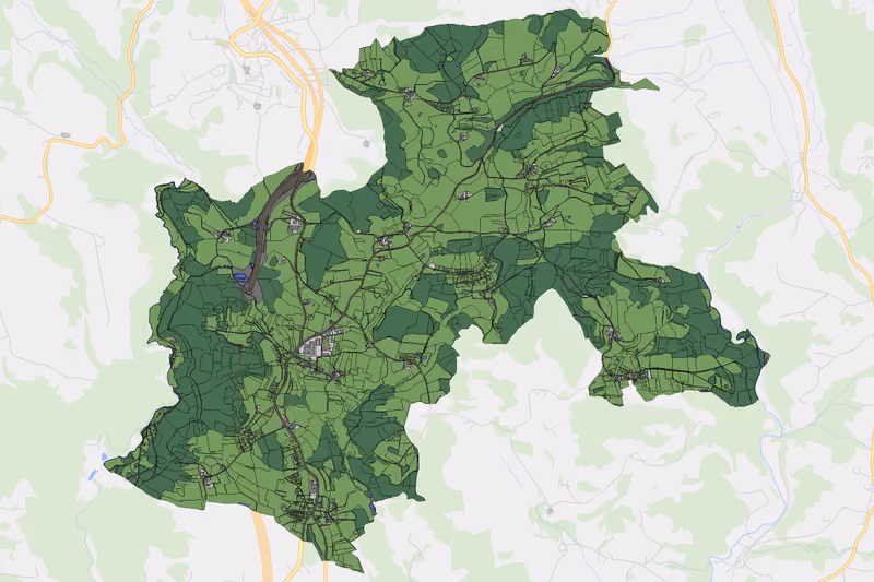 Kartenvorschau des Bodenverbrauchs der KG Matzelsdorf