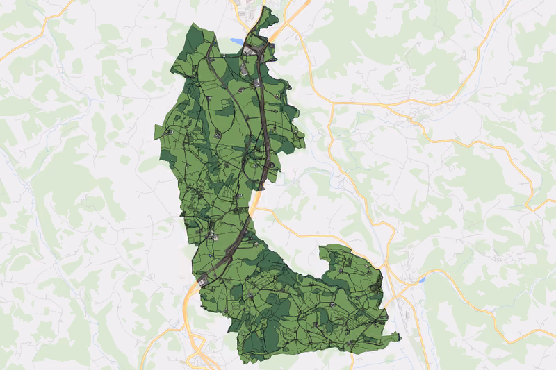 Kartenvorschau des Bodenverbrauchs der KG Pernau