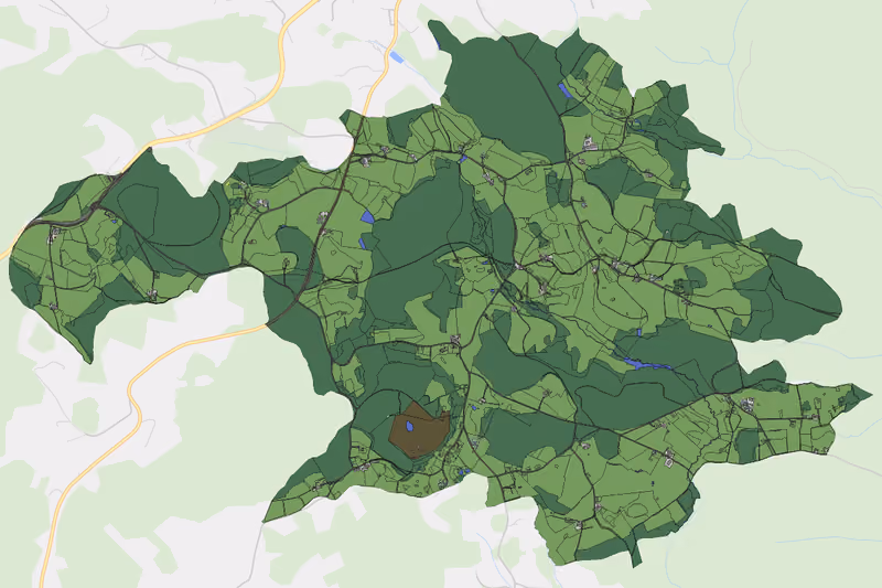 Kartenvorschau des Bodenverbrauchs der KG Pürstling