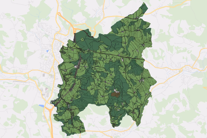 Kartenvorschau des Bodenverbrauchs der KG Steinböckhof