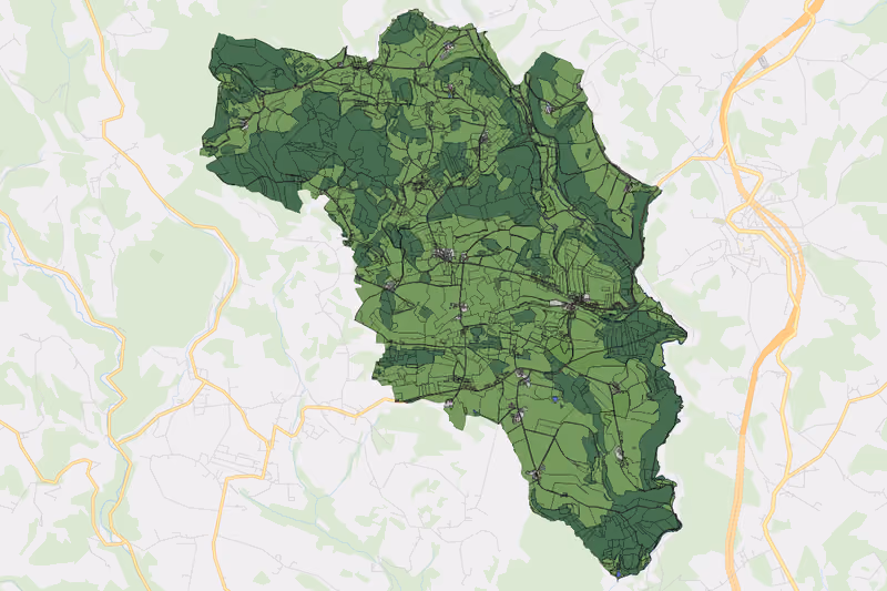 Kartenvorschau des Bodenverbrauchs der KG Trosselsdorf
