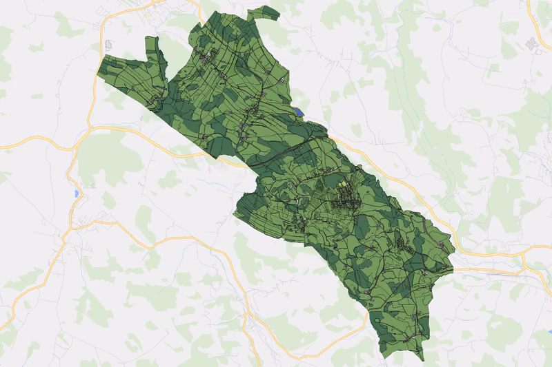 Kartenvorschau des Bodenverbrauchs der KG Waldburg