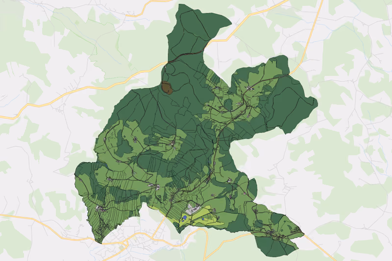 Kartenvorschau des Bodenverbrauchs der KG Wippl