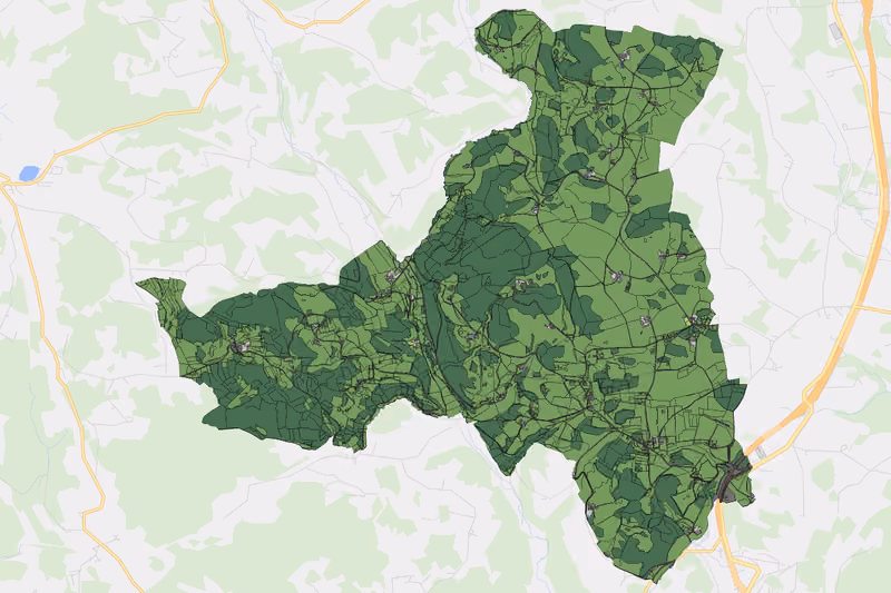 Kartenvorschau des Bodenverbrauchs der KG Zeiß