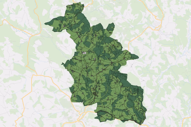 Kartenvorschau des Bodenverbrauchs der KG Aich