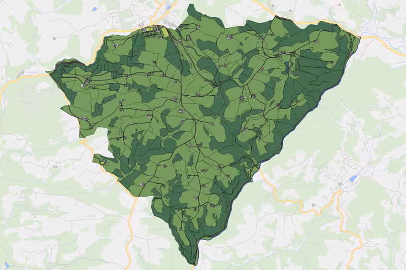 Kartenvorschau des Bodenverbrauchs der KG Brawinkl