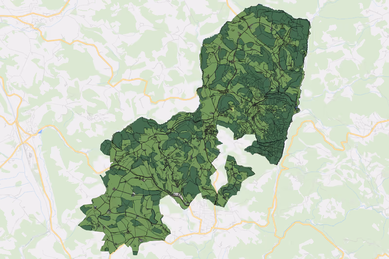 Kartenvorschau des Bodenverbrauchs der KG Erdmannsdorf