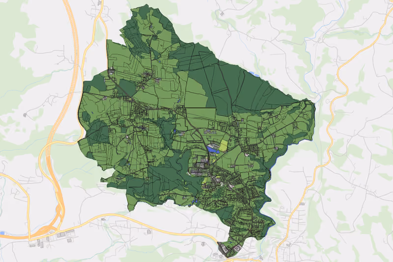 Kartenvorschau des Bodenverbrauchs der KG Hagenberg