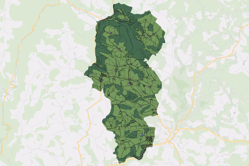 Kartenvorschau des Bodenverbrauchs der KG Lanzendorf