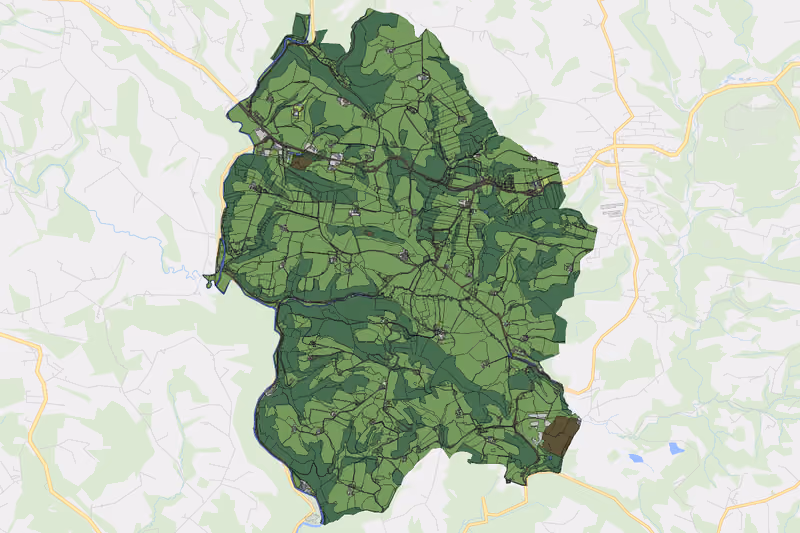 Kartenvorschau des Bodenverbrauchs der KG Mistlberg
