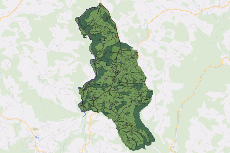 Kartenvorschau des Bodenverbrauchs der KG Selker