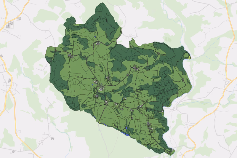 Kartenvorschau des Bodenverbrauchs der KG Schmidsberg